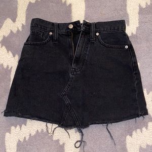 Madewell Black Denim Skirt